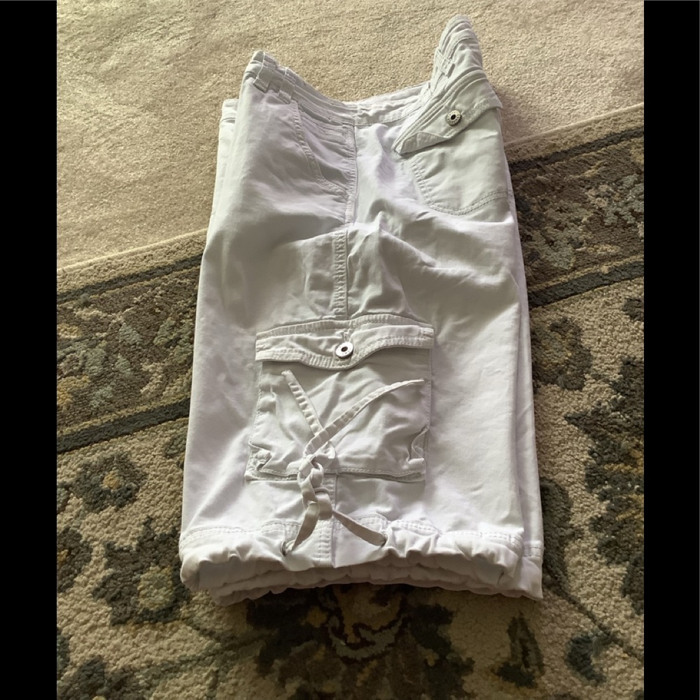ETHYL classic capris size 12 cotton lots of pockets & ties on legs cool …